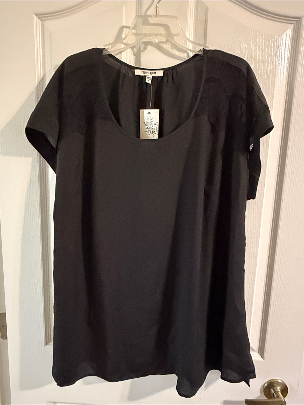 Daniel Rainn Black Tunic With Lace Detail NWT 1X